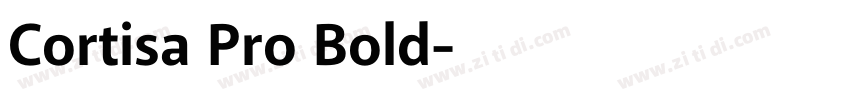 Cortisa Pro Bold字体转换